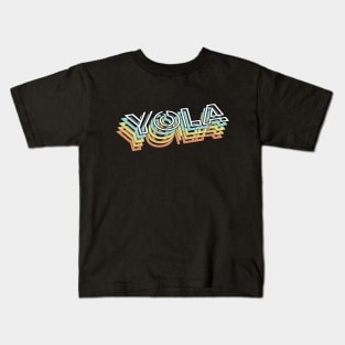 Yola Retro Typography Faded Style Kids T-Shirt